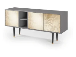 Móvel De Tv| Mueble de TV - 150х69х41 cm - T5 - Plant of the Dessert, Cinza Cinzento