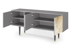 Móvel De Tv| Mueble de TV - 150х69х41 cm - T5 - Plant of the Dessert, Cinza Cinzento