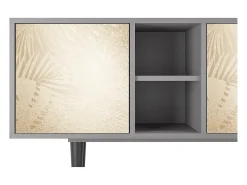 Móvel De Tv| Mueble de TV - 150х69х41 cm - T5 - Plant of the Dessert, Cinza Cinzento