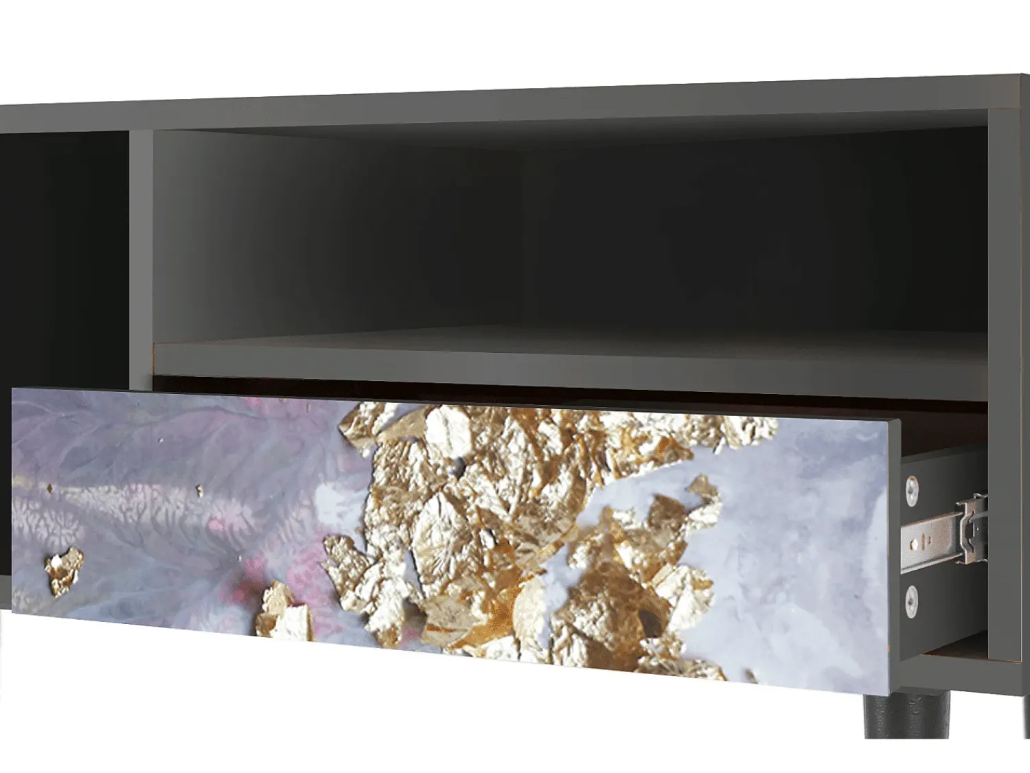Mueble de TV - 115х59х48 cm - T3 - Planet Earth, Antracite^ Móvel De Tv