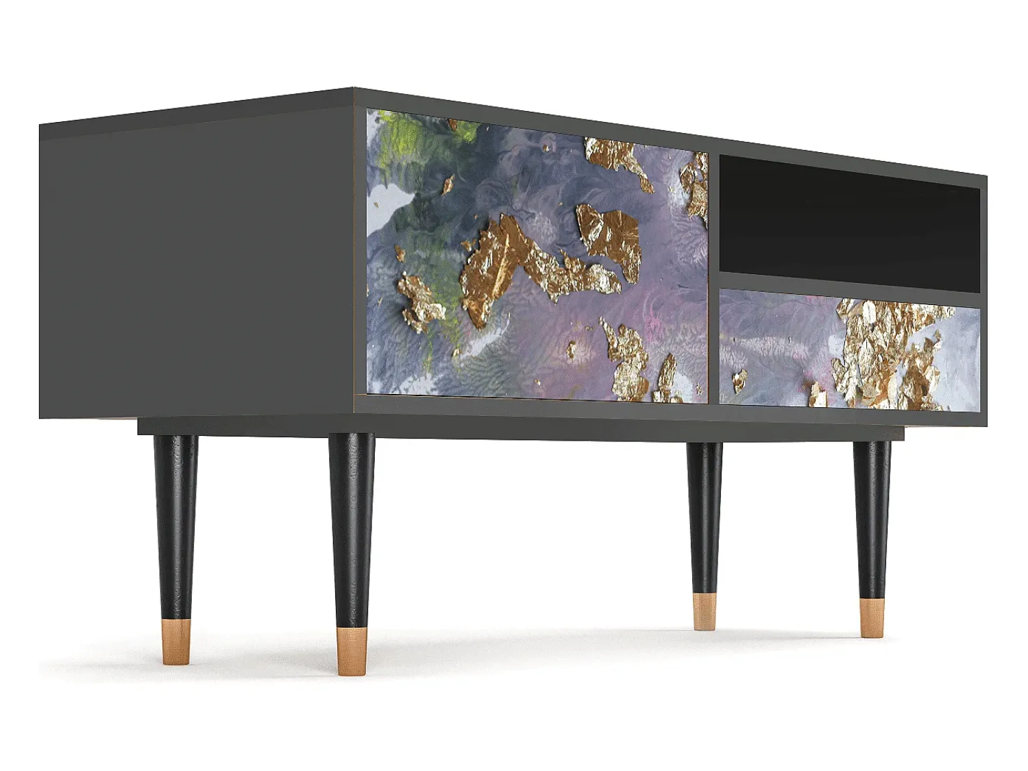 Mueble de TV - 115х59х48 cm - T3 - Planet Earth, Antracite^ Móvel De Tv