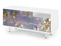 Móvel De Tv| Mueble de TV - 125х56х41 cm - T7 - Planet Earth, Branco Bege