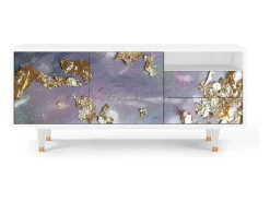 Móvel De Tv| Mueble de TV - 125х56х41 cm - T7 - Planet Earth, Branco Bege