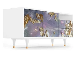 Móvel De Tv| Mueble de TV - 125х56х41 cm - T7 - Planet Earth, Branco Bege