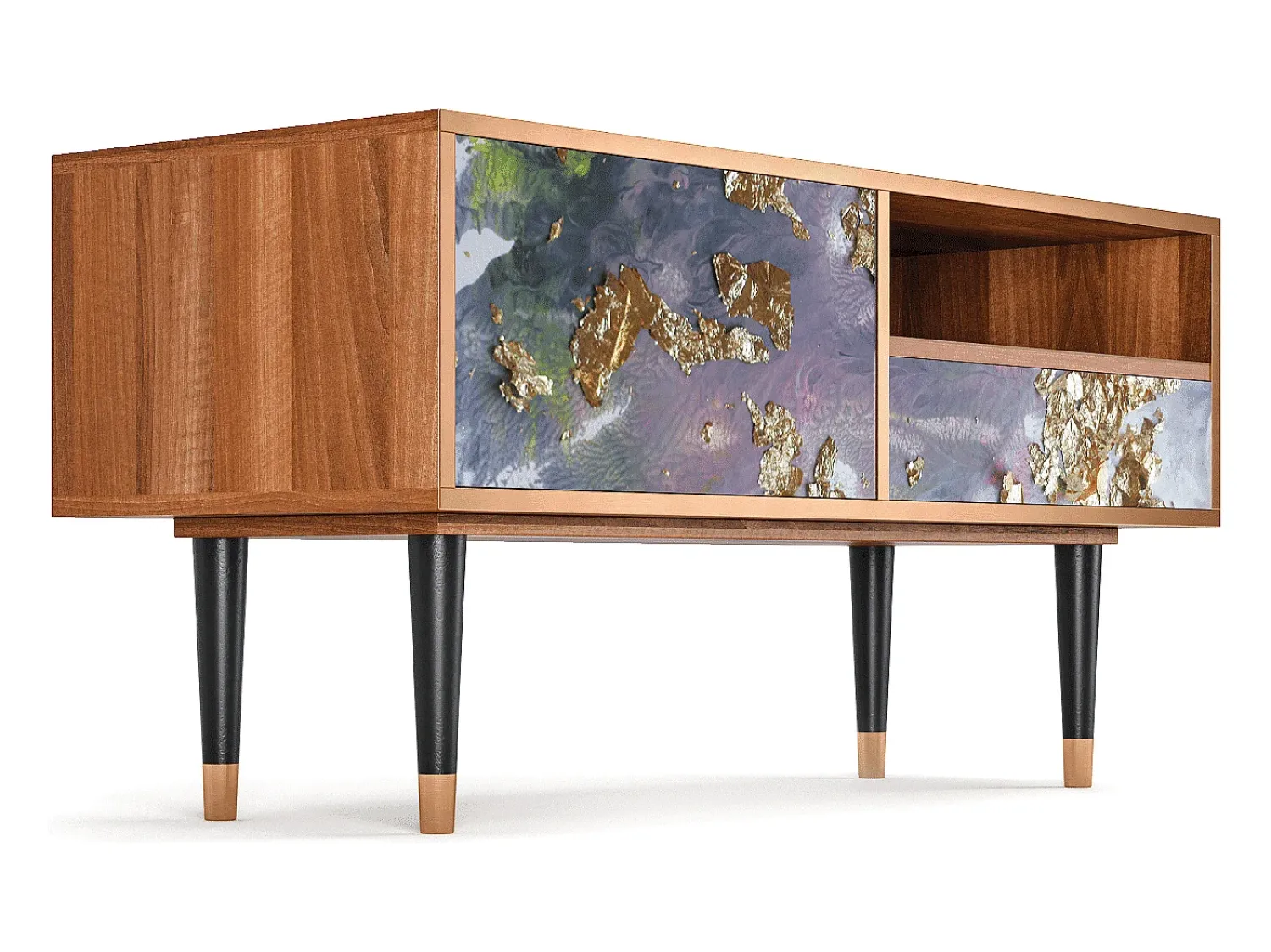 Mueble de TV - 115х59х48 cm - T3 - Planet Earth, Nogueira^ Móvel De Tv