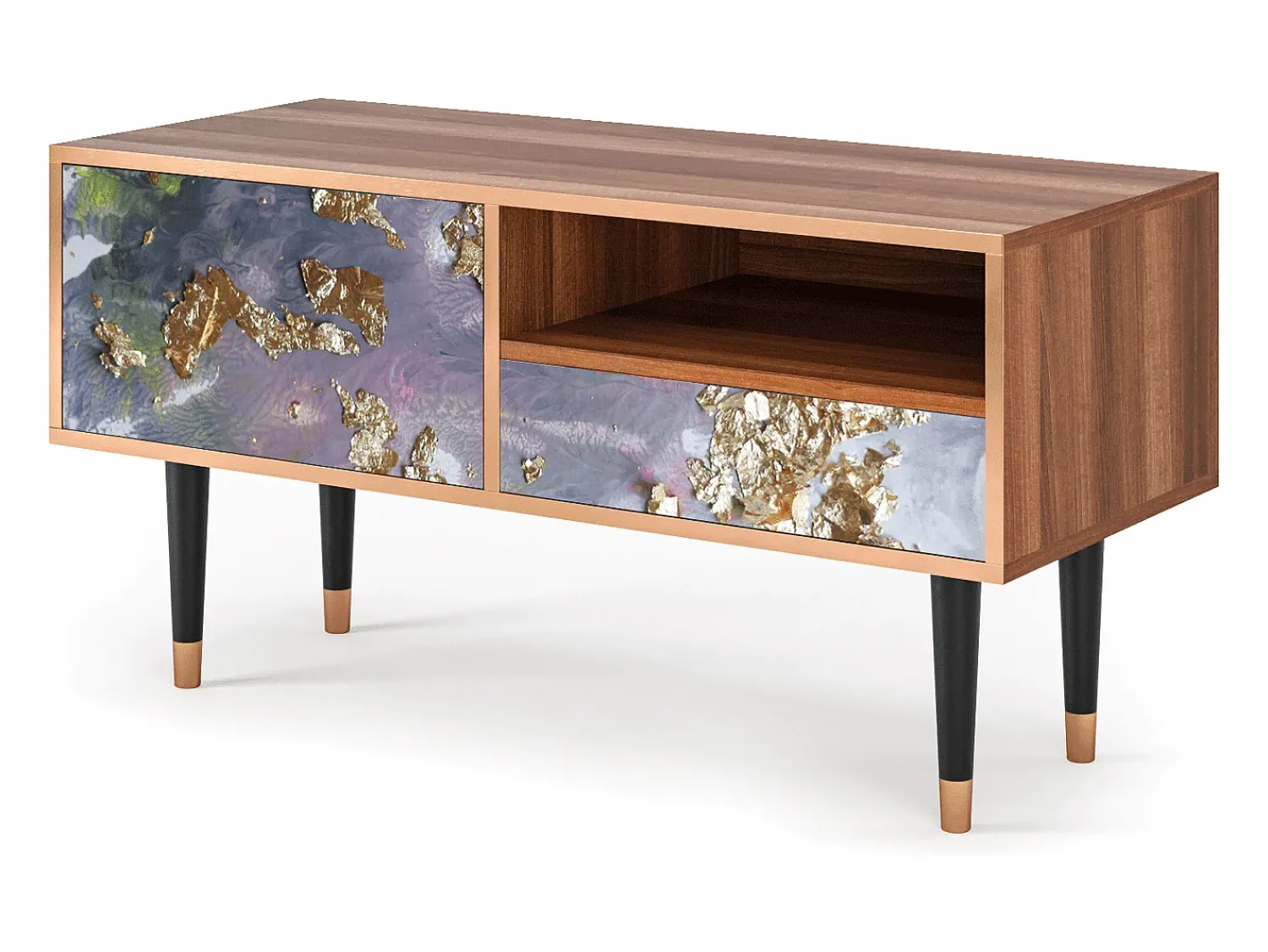 Mueble de TV - 115х59х48 cm - T3 - Planet Earth, Nogueira^ Móvel De Tv