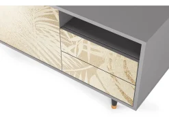 Hot Mueble de TV - 125х56х41 cm - T7 - Plant of the Dessert, Cinza Cinzento