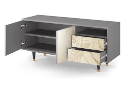Hot Mueble de TV - 125х56х41 cm - T7 - Plant of the Dessert, Cinza Cinzento