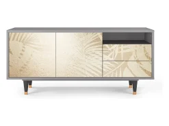 Hot Mueble de TV - 125х56х41 cm - T7 - Plant of the Dessert, Cinza Cinzento