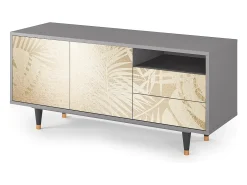 Hot Mueble de TV - 125х56х41 cm - T7 - Plant of the Dessert, Cinza Cinzento