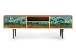 Móvel De Tv* Mueble de TV - 170х59х41 cm - T6 - Poppy field by van Gogh, Nogueira Castanho