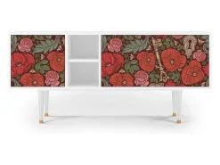 Móvel De Tv| Mueble de TV - 150х69х41 cm - T5 - Poppy Garden, Branco Bege