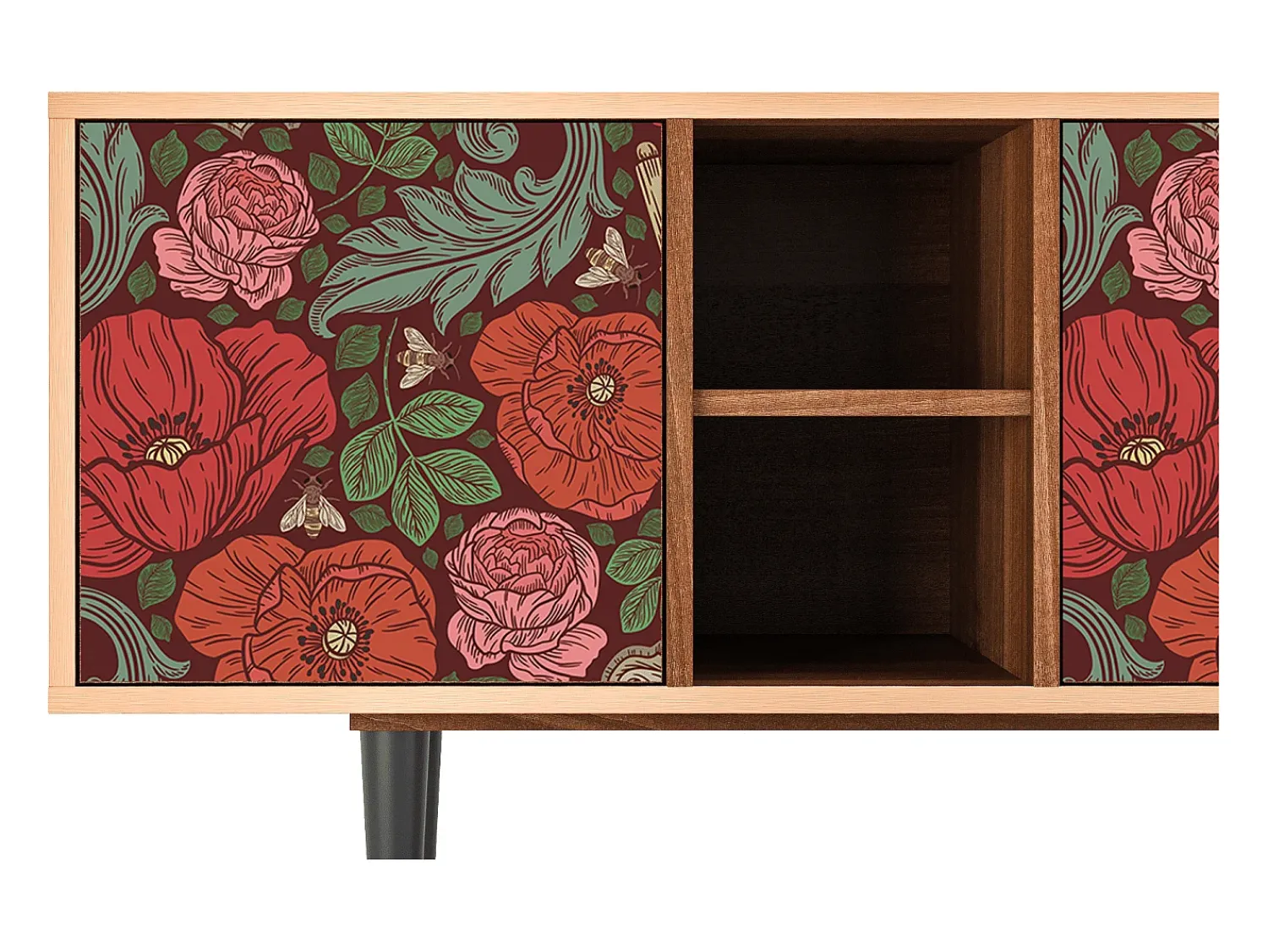 Sale Mueble de TV - 150х69х41 cm - T5 - Poppy Garden, Nogueira Castanho