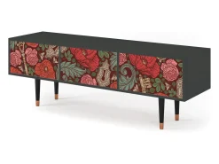 Móvel De Tv* Mueble de TV - 170х59х48 cm - T4 - Poppy Garden, Antracite Cinza antracite