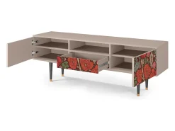 Móvel De Tv* Mueble de TV - 170х59х41 cm - T6 - Poppy Garden, Latte Bege