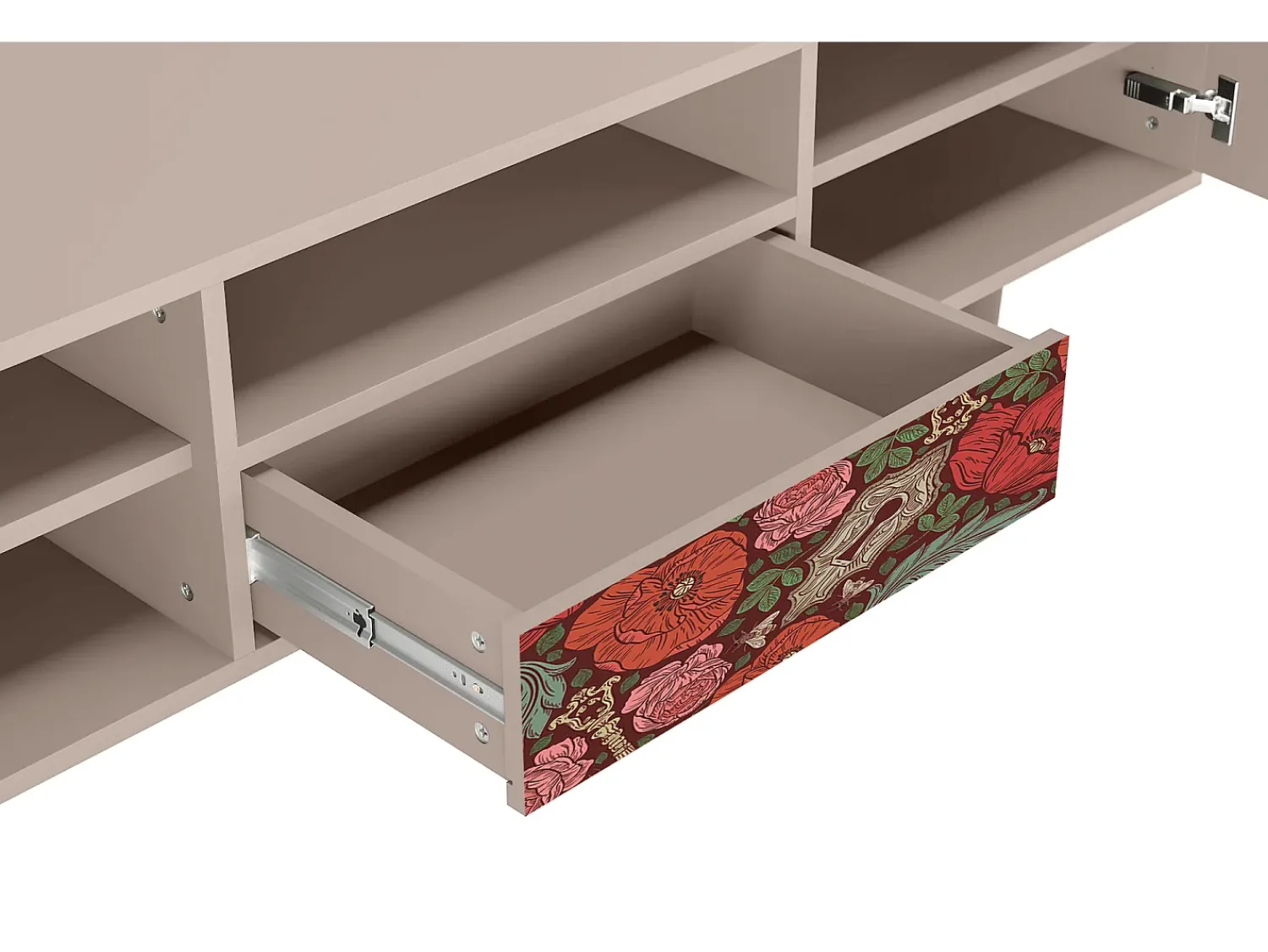 Móvel De Tv* Mueble de TV - 170х59х41 cm - T6 - Poppy Garden, Latte Bege