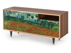 Sale Mueble de TV - 125х56х41 cm - T7 - Poppy field by van Gogh, Nogueira Castanho