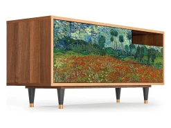 Sale Mueble de TV - 125х56х41 cm - T7 - Poppy field by van Gogh, Nogueira Castanho