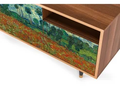 Sale Mueble de TV - 125х56х41 cm - T7 - Poppy field by van Gogh, Nogueira Castanho