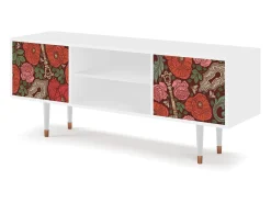 Mueble de TV - 170х69х48 cm - T2 - Poppy Garden, Branco^ Móvel De Tv