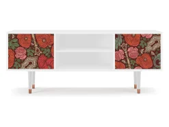 Mueble de TV - 170х69х48 cm - T2 - Poppy Garden, Branco^ Móvel De Tv
