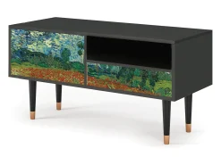 Mueble de TV - 115х59х48 cm - T3 - Poppy field by van Gogh, Antracite^ Móvel De Tv