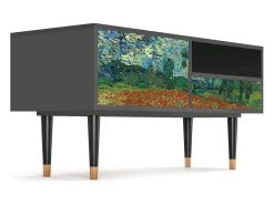 Mueble de TV - 115х59х48 cm - T3 - Poppy field by van Gogh, Antracite^ Móvel De Tv