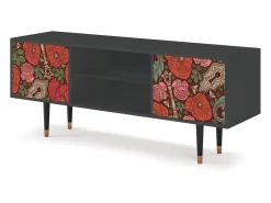 Móvel De Tv* Mueble de TV - 170х69х48 cm - T2 - Poppy Garden, Antracite Cinza antracite