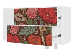 Móvel De Tv* Mueble de TV - 170х69х48 cm - T1 - Poppy Garden, Branco Bege