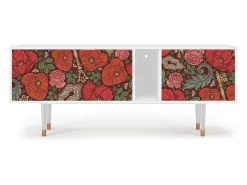 Móvel De Tv* Mueble de TV - 170х69х48 cm - T1 - Poppy Garden, Branco Bege