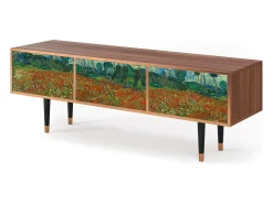 Mueble de TV - 170х59х48 cm - T4 - Poppy field by van Gogh, Nogueira^ Móvel De Tv