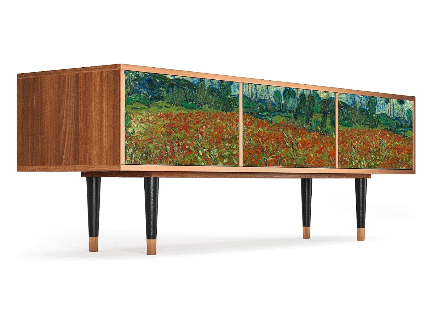 Mueble de TV - 170х59х48 cm - T4 - Poppy field by van Gogh, Nogueira^ Móvel De Tv