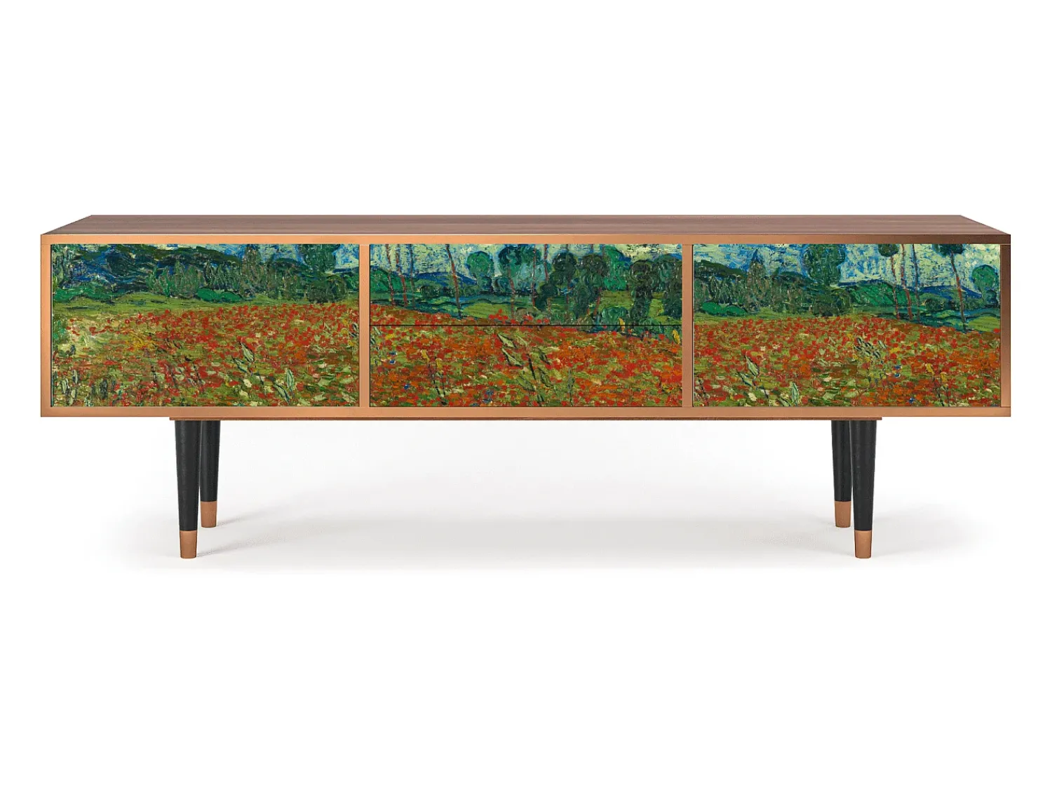 Mueble de TV - 170х59х48 cm - T4 - Poppy field by van Gogh, Nogueira^ Móvel De Tv