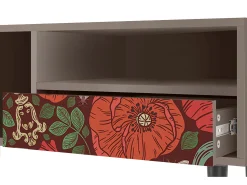Hot Mueble de TV - 115х59х48 cm - T3 - Poppy Garden, Latte Bege