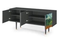 Móvel De Tv| Mueble de TV - 150х69х41 cm - T5 - Poppy field by van Gogh, Antracite Cinza antracite