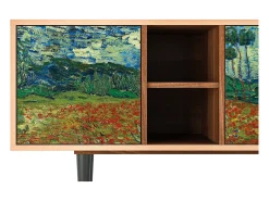 Online Mueble de TV - 150х69х41 cm - T5 - Poppy field by van Gogh, Nogueira Castanho