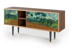 Online Mueble de TV - 150х69х41 cm - T5 - Poppy field by van Gogh, Nogueira Castanho