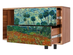Mueble de TV - 170х69х48 cm - T1 - Poppy field by van Gogh, Nogueira^ Móvel De Tv