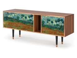 Mueble de TV - 170х69х48 cm - T1 - Poppy field by van Gogh, Nogueira^ Móvel De Tv
