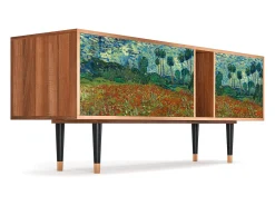 Mueble de TV - 170х69х48 cm - T1 - Poppy field by van Gogh, Nogueira^ Móvel De Tv