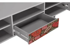 Discount Mueble de TV - 170х59х41 cm - T6 - Poppy Garden, Cinza Cinzento