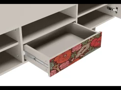 Móvel De Tv| Mueble de TV - 170х59х41 cm - T6 - Poppy Garden, Areia Bege