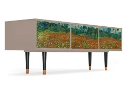 Móvel De Tv| Mueble de TV - 170х59х48 cm - T4 - Poppy field by van Gogh, Latte Bege