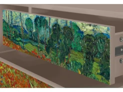 Móvel De Tv| Mueble de TV - 170х59х48 cm - T4 - Poppy field by van Gogh, Latte Bege
