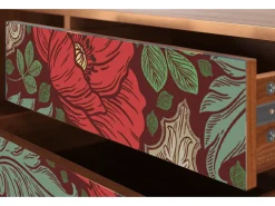 Móvel De Tv* Mueble de TV - 170х59х48 cm - T4 - Poppy Garden, Nogueira Castanho