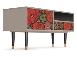 Best Mueble de TV - 115х59х48 cm - T3 - Poppy Garden, Areia Bege