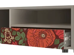 Best Mueble de TV - 115х59х48 cm - T3 - Poppy Garden, Areia Bege