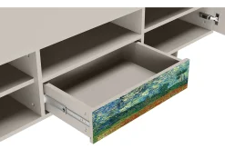 Hot Mueble de TV - 170х59х41 cm - T6 - Poppy field by van Gogh, Areia Bege