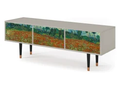 Móvel De Tv| Mueble de TV - 170х59х48 cm - T4 - Poppy field by van Gogh, Areia Bege