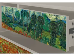 Móvel De Tv| Mueble de TV - 170х59х48 cm - T4 - Poppy field by van Gogh, Areia Bege